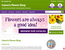 Tablet Screenshot of castrosflowers.com